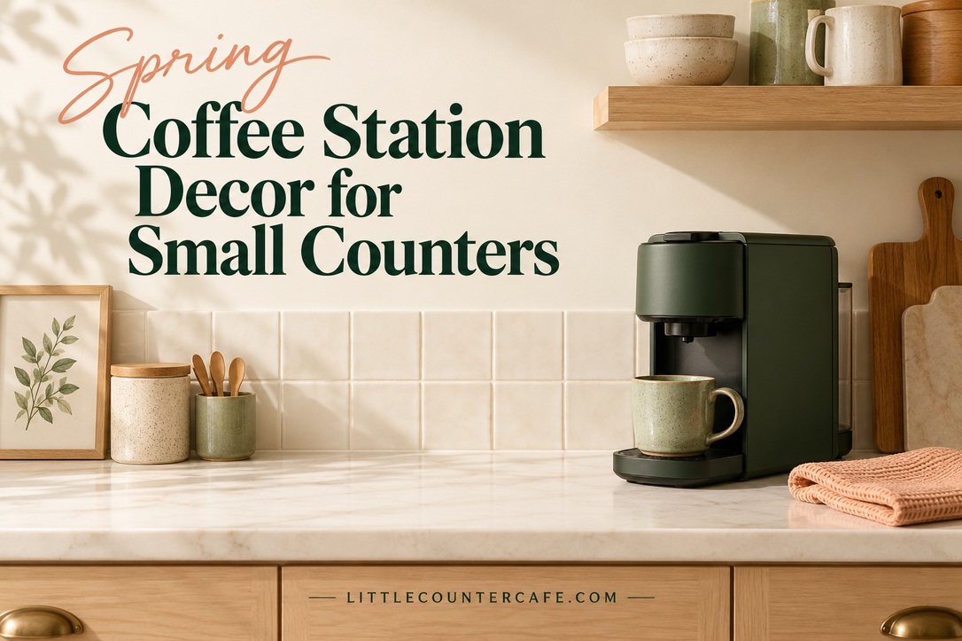 Spring Coffee Station Decor for Small Counters