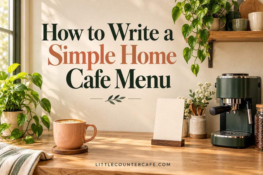 How to Write a Simple Home Cafe Menu